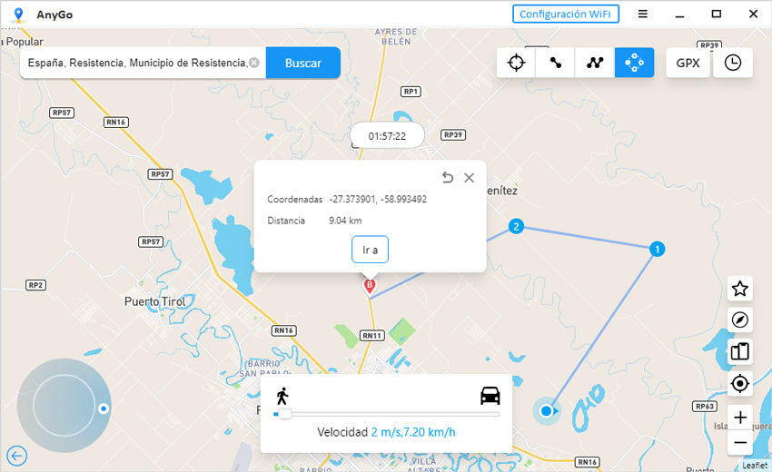 anygo crear salto ruta ganar