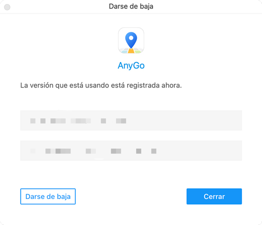 anygo mac desregistrado con exito