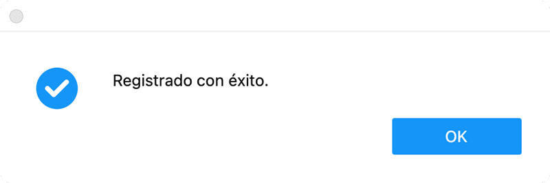anygo mac se registra con exito