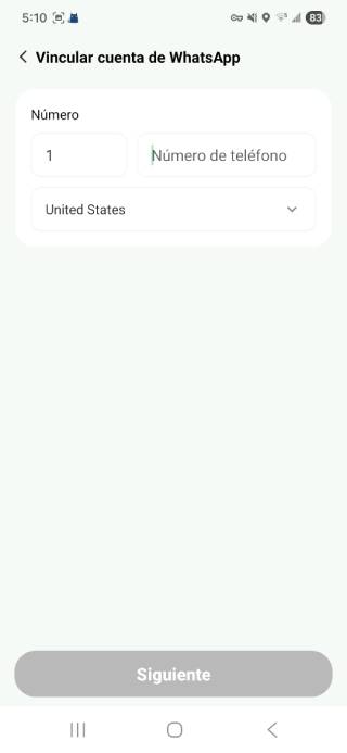 enter whatsapp information