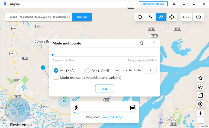 pausa multi punto ruta anygo ganar