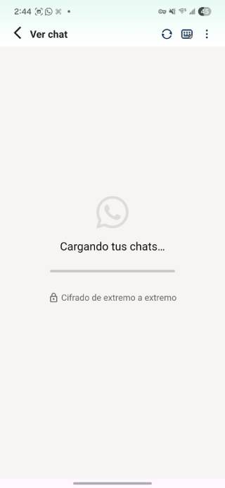 loading whatsapp chats